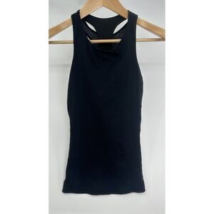 Lululemon Black Sleeveless Sculpt Mesh Back Tank Top Women's Size 6 Athletic